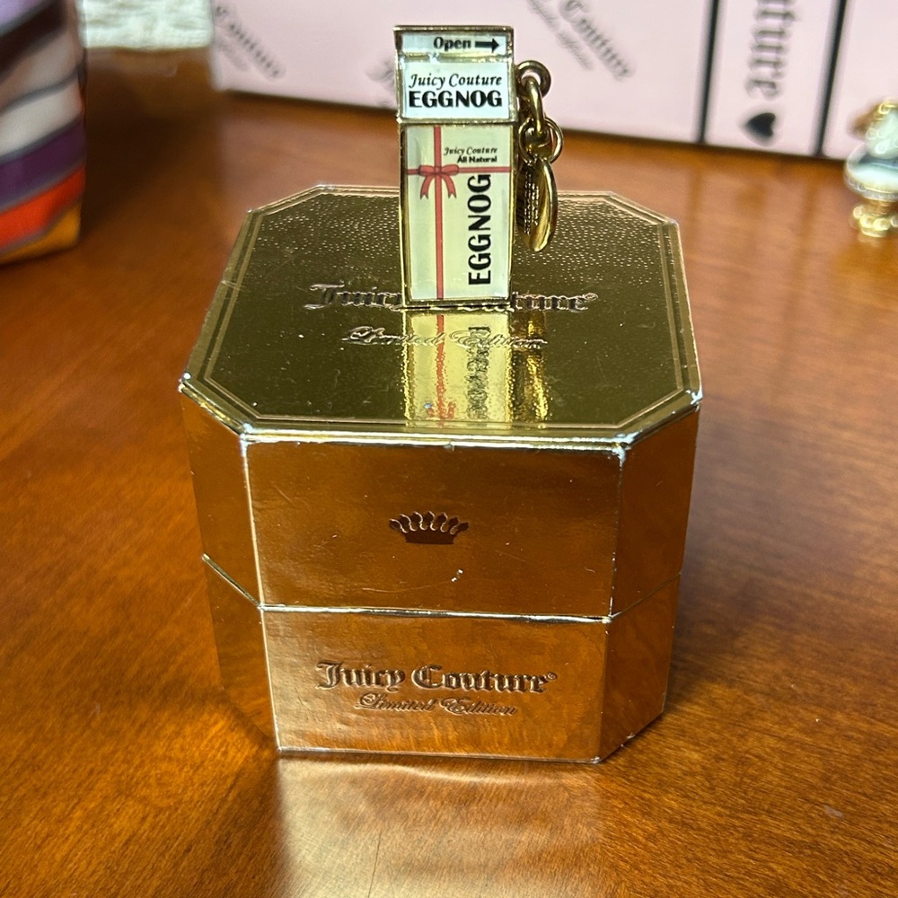 Juicy Couture eggnog charm with original box 2012 limited edition